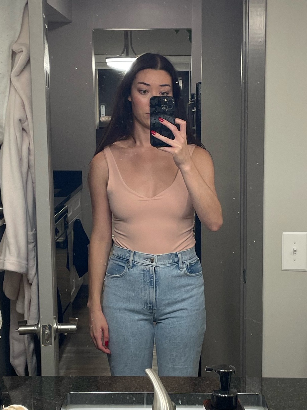 Pink Abercrombie bodysuit